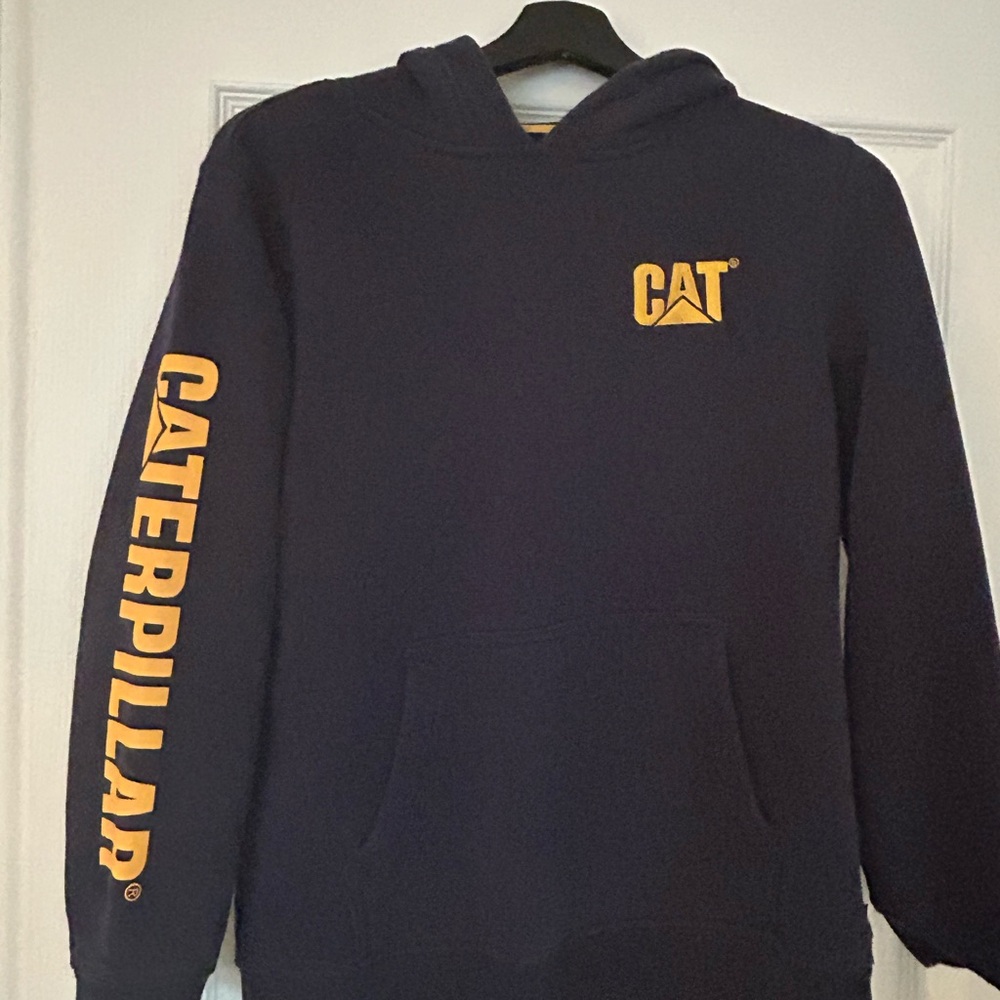 Caterpillar Navy and Yellow Kids Hoodie